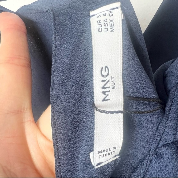 MANGO multi colored pleated maxi dress size 4 - Picture 10 of 10